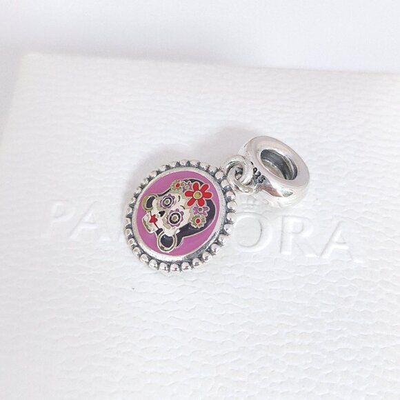 Pandora Day of the Dead Calaca Woman Dangle Mexico Exclusive Charm S925 Silver - Picture 4 of 9